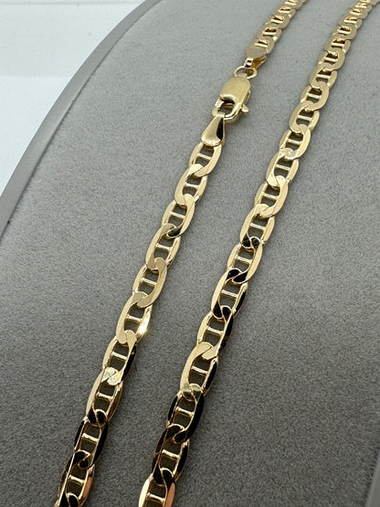 9ct Yellow Gold 3.7mm Heavy Anchor Link Chain 20 Inches / 50cm (0060)