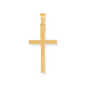 9ct Yellow Gold 39x19mm Plain Polished Cross Pendant (0005)