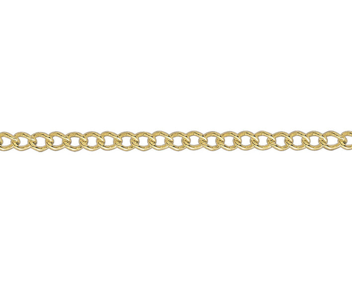 9ct Yellow Gold 3mm Solid Gold Curb Rounded Chain Various Lengths (G33/7C)