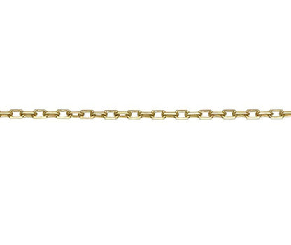 9ct Yellow Gold 2.2mm Trace Filed Oval Link Chain Various Lengths (G60AFT)