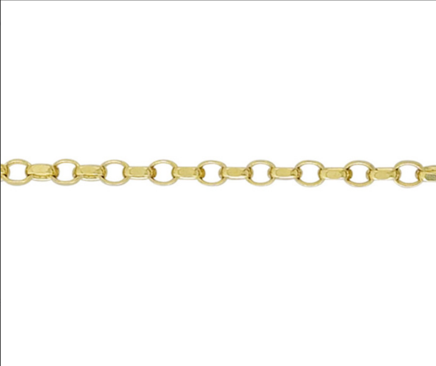 9ct Yellow Gold 3.2mm Oval Filed Edge Belcher Neck Chain Various Lengths (G75O)