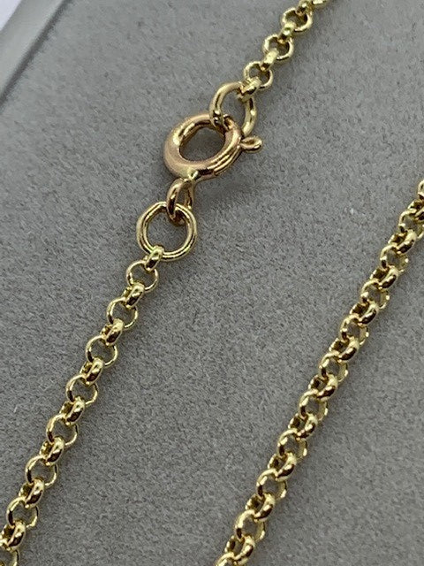 9ct Yellow Gold 2.25mm Round Belcher Link Chains Various Lengths (GBBL)