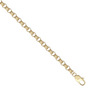 9ct Yellow Gold 5mm Plain and Engraved Belcher Bracelet Chain 8.5 Inches (001Z)