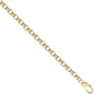 9ct Yellow Gold 5mm Plain and Engraved Belcher Bracelet Chain 7.5 Inches (001Z)