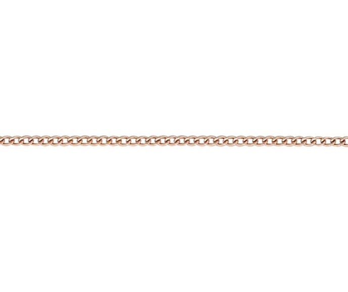 9ct Rose Red Gold 1.6mm Curb Open Link Chain Various Lengths (R1818C)