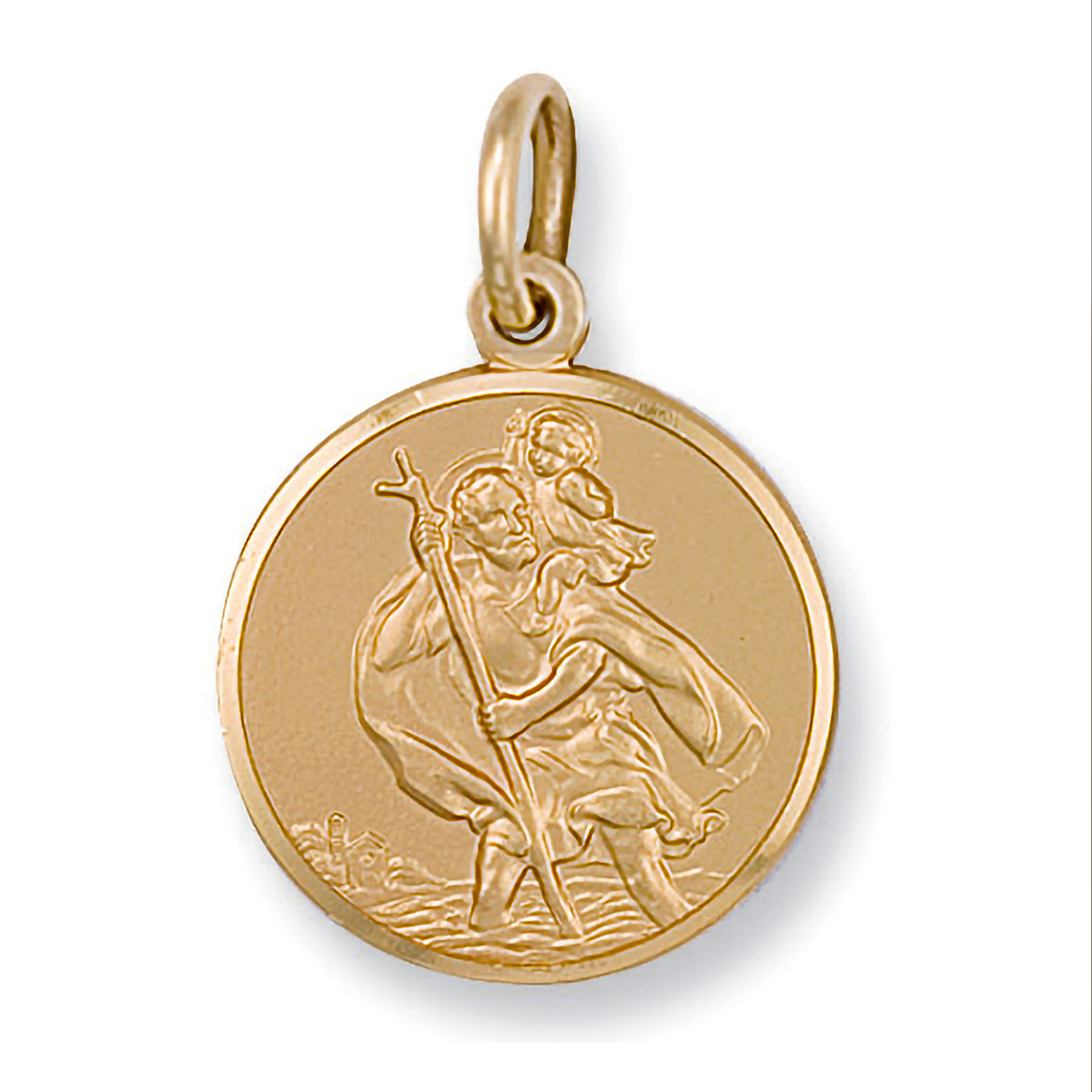 9ct Yellow Gold 33x22mm St Christopher Pendant (0008)