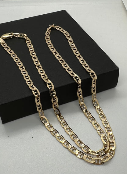 9ct Yellow Gold 3.7mm Heavy Anchor Link Chain 20 Inches / 50cm (0060)