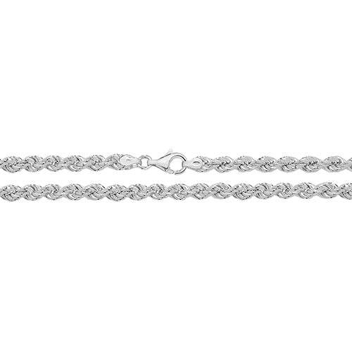 Sterling Silver 7mm Rope Chain Various Lengths Available (1182)