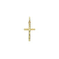 9ct Yellow Gold 27x13mm Engraved Gold Cross Pendant  (1210E)