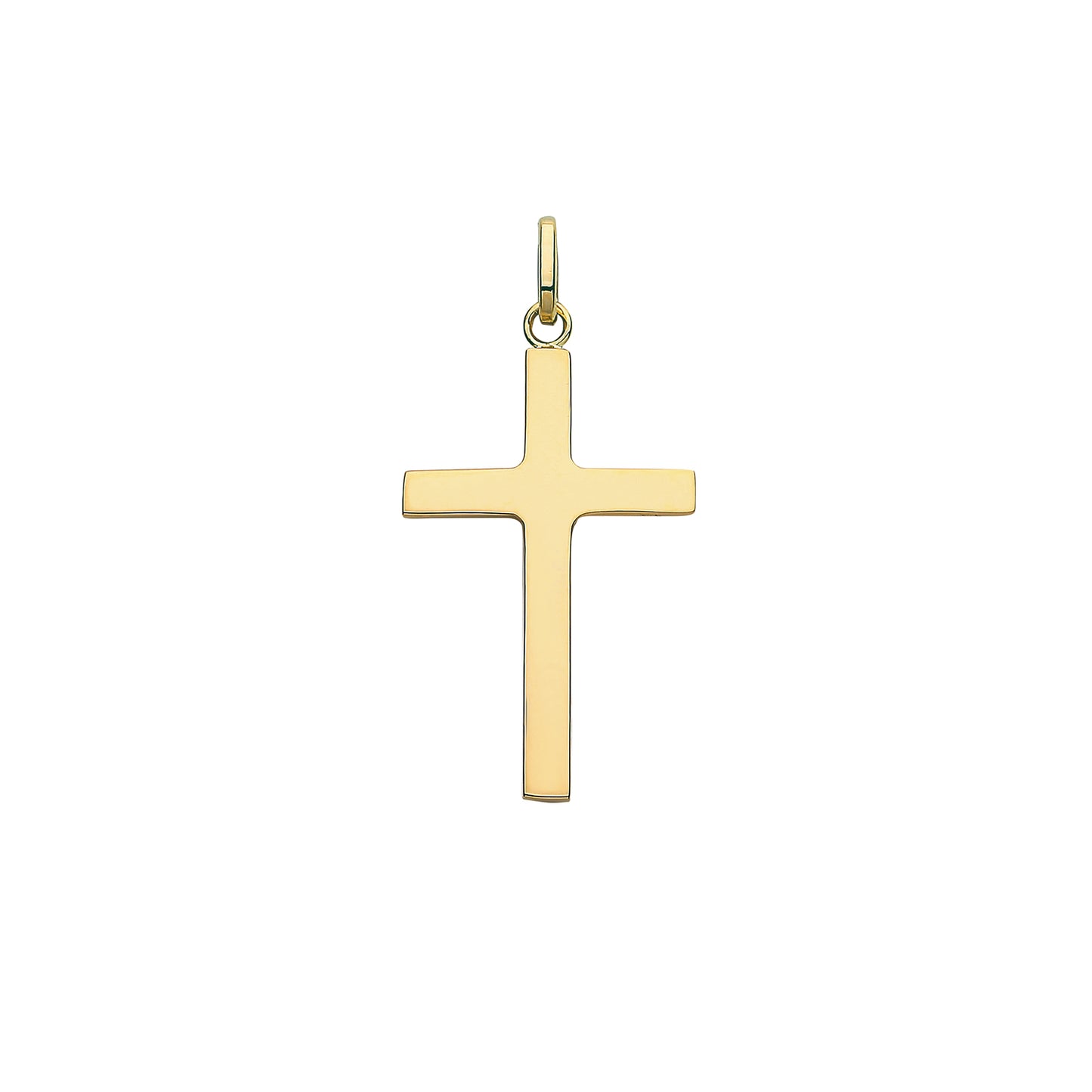 9ct Yellow Gold 35x18mm Solid Gold Cross Pendant  (1212)