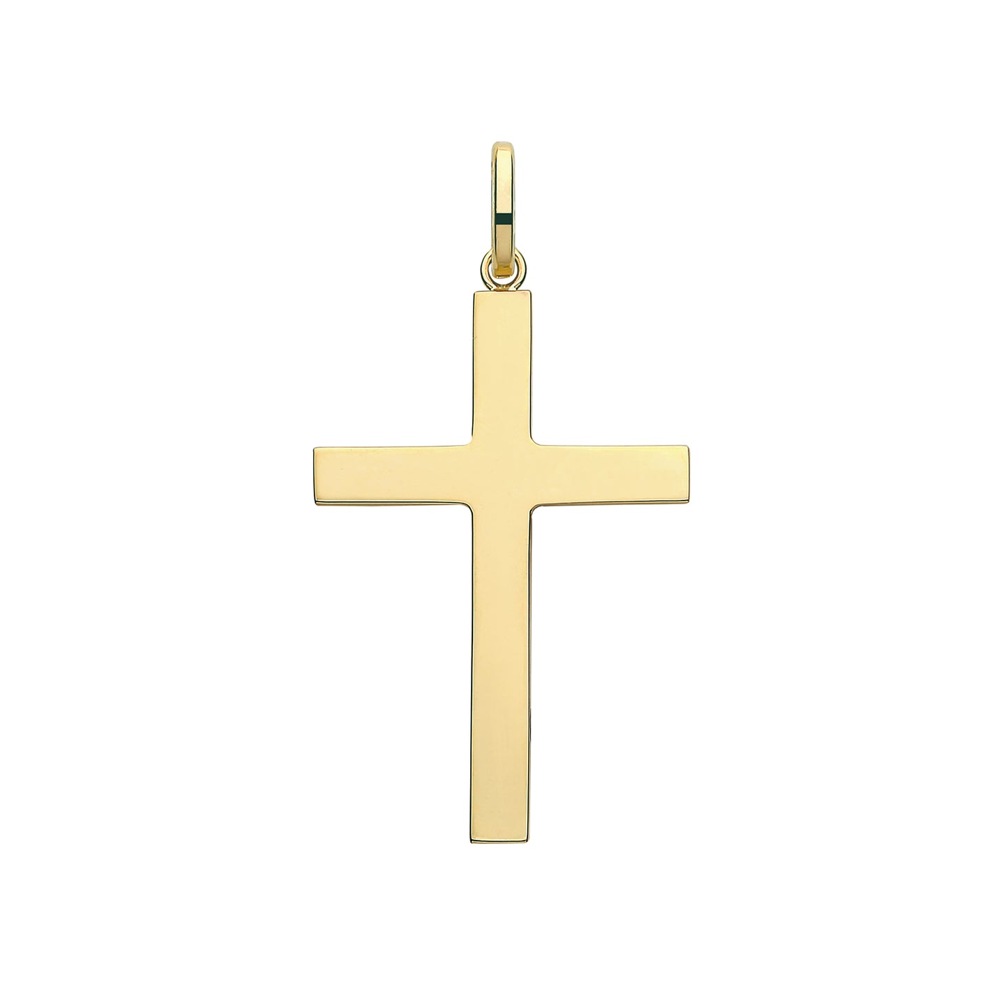 9ct Yellow Gold 45x25mm Solid Gold Cross Pendant  (1214)
