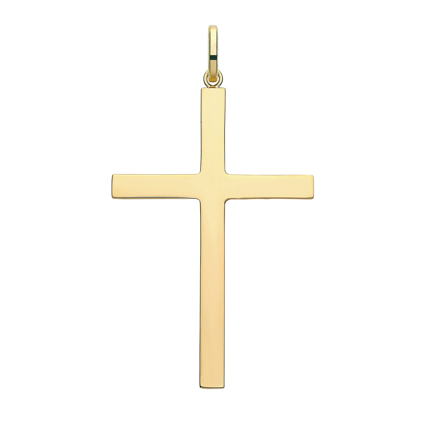 9ct Yellow Gold 45x25mm Solid Gold Cross Pendant  (1215)