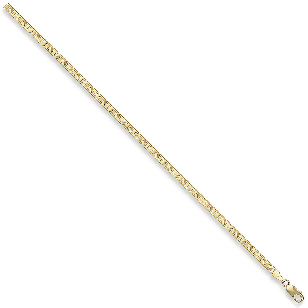 9ct Yellow Gold 3mm Anchor Link Chain Various Lengths (0059)