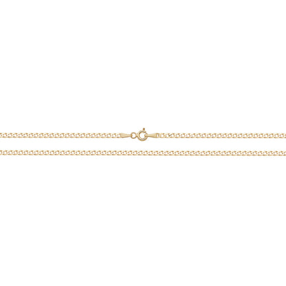 9ct Yellow Gold Flat Bevelled 2mm Curb Chain (192)