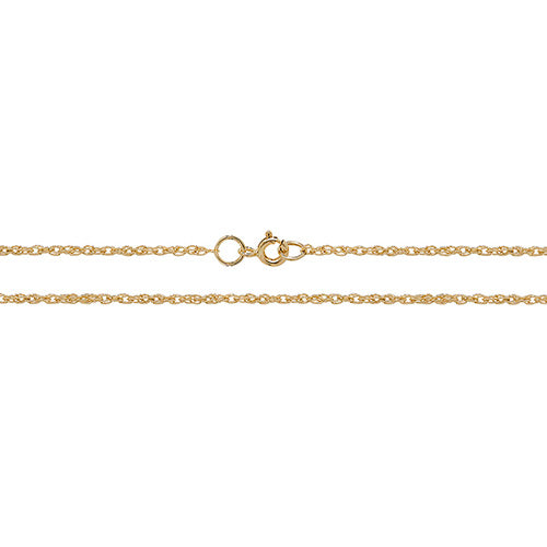 9ct Yellow Gold 1.5mm Prince of Wales Chain Various Lengths Available (212)