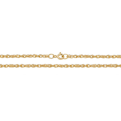 9ct Yellow Gold 2.5mm Prince of Wales Chain (213)