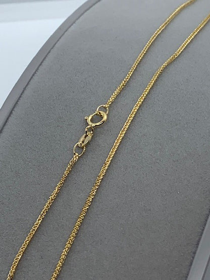 9ct Yellow Gold 1.3mm Wheat Fancy Link Neck Chain (224)