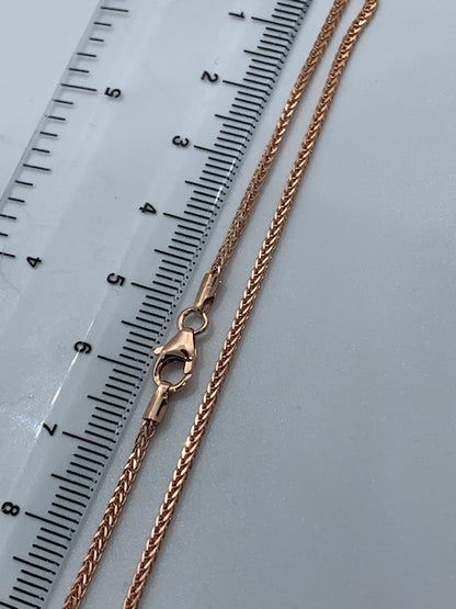 9ct Rose Gold 1.3mm Spiga Chain Various Lengths Available (487R)