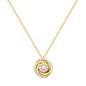 9ct Yellow Gold 12mm Intertwined Circles Pendant on 18" Chain (354)