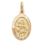 9ct Yellow Gold St Christopher Oval Pendant (151)