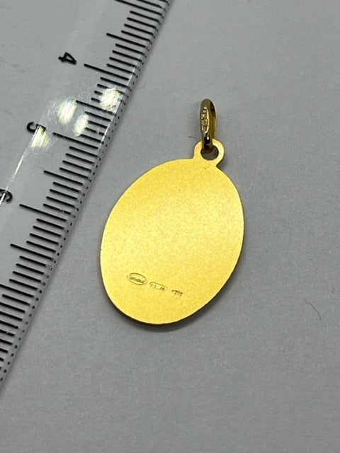 9ct Yellow Gold 30x16mm St Christopher Oval Pendant (152)